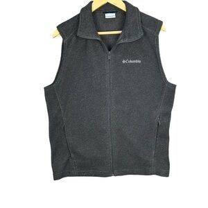 Columbia Vest Sleeveless Jacket Mens Size Small Dark Gray Full Zip